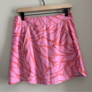 Vineyard Vines Women’s Performance Skort‎ Size 4 Pink Coral Leaf Athletic Skirt